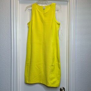 New Old Navy yellow ribbed dress size medium